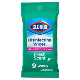 Clorox Disinfecting Wipes On The Go Bleach Free Travel Wipes Fresh Scent 9 Count