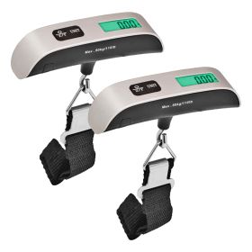 5Core 2 Pack Portable Travel LCD Digital Hanging Luggage Scale Electronic Weight 110lb LSS-004 2pcs