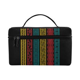 Cosmetic Bag, Geometric Design - Black / Multicolor / CB8793