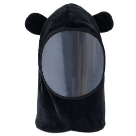 Children's Ski Face Mask Helmet  Set (Color: black)