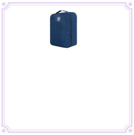 Travel Shoe Bag Portable Storage Box Dust-proof Portable (Option: Navy Blue-Small 30x21.5x9cm)