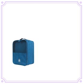 Travel Shoe Bag Portable Storage Box Dust-proof Portable (Option: Sky Blue-Medium 30x22.8x15cm)