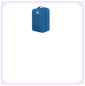 Travel Shoe Bag Portable Storage Box Dust-proof Portable (Option: Sky Blue-Small 30x21.5x9cm)