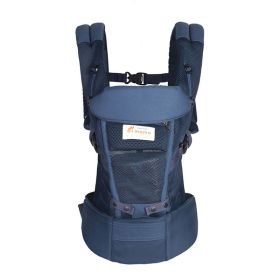 Adjustable Full Stage Breathable Sling Baby Carrier Waist Stool (Color: Blue)