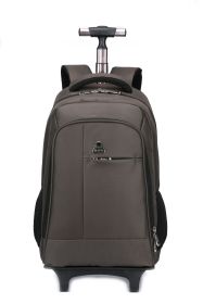 Detachable Shoulder Trolley Backpack For Travel (Option: Coffee-19inches)