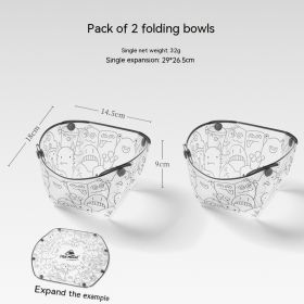 Outdoor Folding Bowls, Tableware, Portable Travel Plates (Option: Two Pack Folding Bowl)