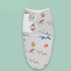 Baby Print Cotton Kickproof Sleeping Bag (Option: Ocean Whale Birds-0to3months)