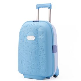 16-inch Mini Cartoon Cute Suitcase (Option: Blue-16 Inches)