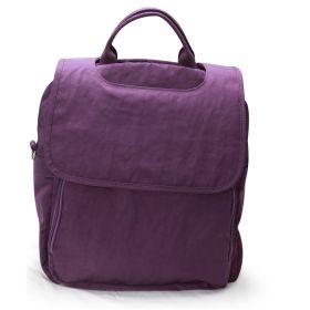 Mommy Bag With Multifunctional Shoulder And Large Capacity For Going Out (Color: Purple)