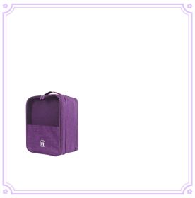 Travel Shoe Bag Portable Storage Box Dust-proof Portable (Option: Violet-Medium 30x22.8x15cm)