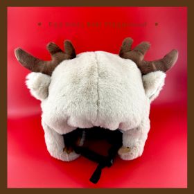 Snow Cartoon Face Protection Riding Ornament Hat (Option: Original elk)