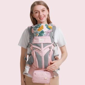 Front And Rear Dual-use Baby Carrier For Mother And Baby (Color: Pink)