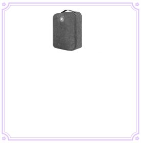 Travel Shoe Bag Portable Storage Box Dust-proof Portable (Option: Grey-Small 30x21.5x9cm)