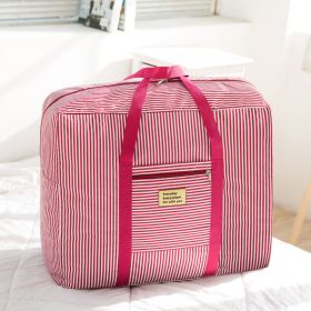 Thickened Extra Large Oxford Quilt Storage Bag Waterproof (Option: Rose stripes-Extra large)