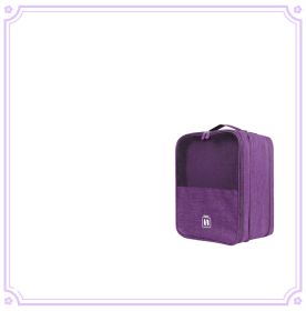 Travel Shoe Bag Portable Storage Box Dust-proof Portable (Option: Violet-Plus size 33x23x20cm)