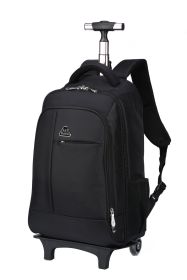 Detachable Shoulder Trolley Backpack For Travel (Option: Black-19inches)