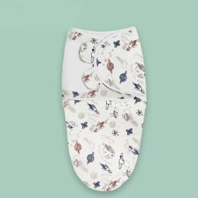 Baby Print Cotton Kickproof Sleeping Bag (Option: Space Exploration-0to3months)
