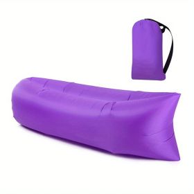 Inflatable Pool Lounger, Portable Lazy Sofa For Backyard Beach Travel & Camping (Color: Purple)