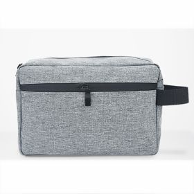 1pc Travel Toiletry Bag For Women And Men; Portable Storage Bag; Water-resistant Shaving Bag For Toiletries Accessories; (Color: Light Grey)