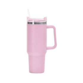 1200ml Stainless Steel Mug Coffee Cup Thermal Travel Car Auto Mugs Thermos 40 Oz Tumbler with Handle Straw Cup Drinkware New In (Color: V)