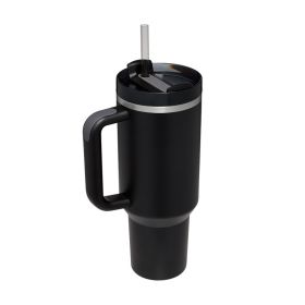 1200ml Stainless Steel Mug Coffee Cup Thermal Travel Car Auto Mugs Thermos 40 Oz Tumbler with Handle Straw Cup Drinkware New In (Color: C)