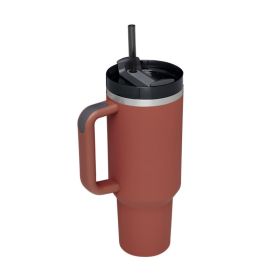 1200ml Stainless Steel Mug Coffee Cup Thermal Travel Car Auto Mugs Thermos 40 Oz Tumbler with Handle Straw Cup Drinkware New In (Color: J)