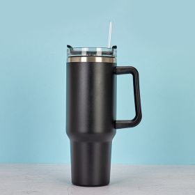 1200ml Stainless Steel Mug Coffee Cup Thermal Travel Car Auto Mugs Thermos 40 Oz Tumbler with Handle Straw Cup Drinkware New In (Color: Q)