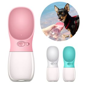 350 550ML Portable Pet Dog Water Bottle For Small Large Dogs Travel Puppy Cat Drinking Bowl Bulldog Water Dispenser Feeder (Color: Pink)