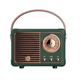 Bluetooth Speaker HM11 Classical Retro Music Player Sound Stereo Portable Decoration Mini Speakers Travel Music Player (Color: Army Green)