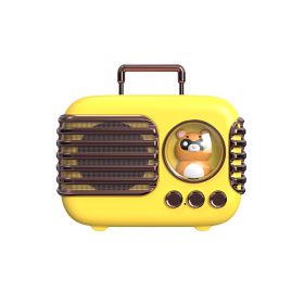 Bluetooth Speaker HM11 Classical Retro Music Player Sound Stereo Portable Decoration Mini Speakers Travel Music Player (Color: Bear yellow)