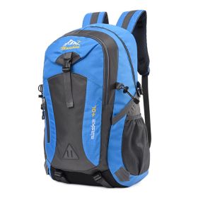Backpack Sports Bag Outdoor Mountaineering Bag Large Capacity Travel Bag (Color: Blue)