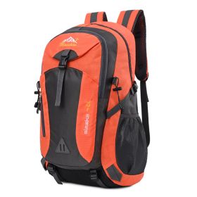 Backpack Sports Bag Outdoor Mountaineering Bag Large Capacity Travel Bag (Color: Orange)