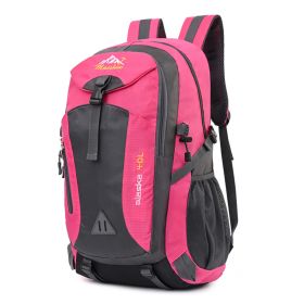 Backpack Sports Bag Outdoor Mountaineering Bag Large Capacity Travel Bag (Color: Pink)
