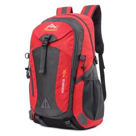 Backpack Sports Bag Outdoor Mountaineering Bag Large Capacity Travel Bag (Color: Red)