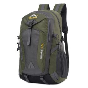 Backpack Sports Bag Outdoor Mountaineering Bag Large Capacity Travel Bag (Color: ArmyGreen)