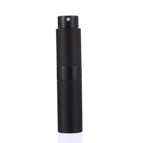 8 ml 15 ml Reusable Metal Perfume Bottle Cosmetic Spray Bottle Portable Empty Bottle Container Travel Sub-bottle Liner Glass (Color: black)