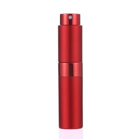 8 ml 15 ml Reusable Metal Perfume Bottle Cosmetic Spray Bottle Portable Empty Bottle Container Travel Sub-bottle Liner Glass (Color: Red)