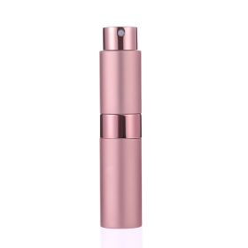 8 ml 15 ml Reusable Metal Perfume Bottle Cosmetic Spray Bottle Portable Empty Bottle Container Travel Sub-bottle Liner Glass (Color: Pink)
