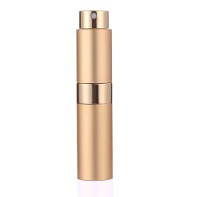 8 ml 15 ml Reusable Metal Perfume Bottle Cosmetic Spray Bottle Portable Empty Bottle Container Travel Sub-bottle Liner Glass (Color: Gold)
