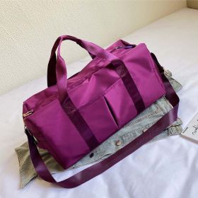 Shoe position dry and wet separation sports female yoga fitness bag large capacity travel bag sports training (Color: V05-purple)