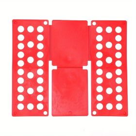 1pc, Creative Plastic Shirt Folding Board - Perfect for Lazy People - Quickly Fold Clothes at Home and Travel - Adult PP Accessory Helper (size: 18.9*15.75inch Red(Child))