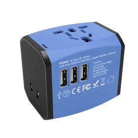 Small Travel Plug; Multi-Function Power Conversion Plug; Global Universal Power Adapter Socket; Smart Travel Fast Charging Equipment (Color: Blue)