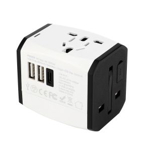 Small Travel Plug; Multi-Function Power Conversion Plug; Global Universal Power Adapter Socket; Smart Travel Fast Charging Equipment (Color: White)