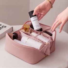 Large Capacity Travel Cosmetic Bag Makeup Case Organizer Multifunction Women Toiletries Organizer Female Waterproof Storage Box (Color: Upgrade Pink)