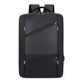 Men's Waterproof Backpack Casual Business Men Computer Backpack 15.6 Inch Laptop Bag Back Light Anti theft Travel Backpack Male (Color: black)
