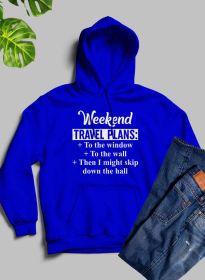 Weekend Travel Plans Hoodie (Color: Royal Blue)