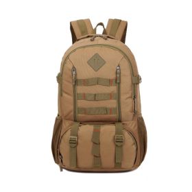 Camouflage Travel Backpack Outdoor Camping Mountaineering Bag (Color: Khaki)
