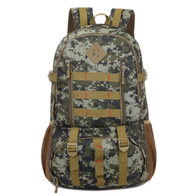 Camouflage Travel Backpack Outdoor Camping Mountaineering Bag (Color: Jungle Camouflage)