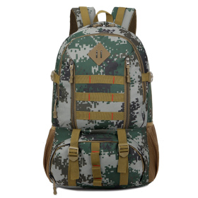 Camouflage Travel Backpack Outdoor Camping Mountaineering Bag (Color: Army Green Camouflage)