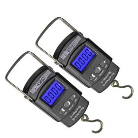 Luggage Scale Handheld Portable Electronic Digital Hanging Bag Weight Scales Travel 110 LBS 50 KG 5 Core LS-006 (Type: 2pcs Luggage Scale)
